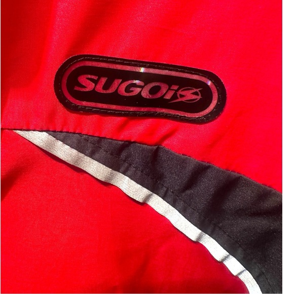 Sugoi Women’s Red/Blk Cycling Jacket Zip Front Back Pocket Pouch (Sz LRG) (EUC) - Picture 4 of 10